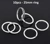 Silver Plated Metal Blank Keyring Keychain Split Ring Keyfob Key Holder Rings Women Men DIY Key Chains Accessories