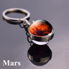 Solar System Planet Keyring Galaxy Nebula Space Keychain Moon Earth Sun Mars Art Picture Double Side Glass Ball Key Chain